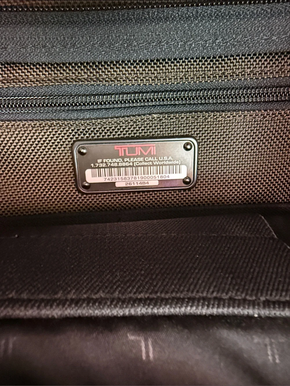 Tumi Men’s Alpha Olive Green Laptop Briefcase with Black Trim